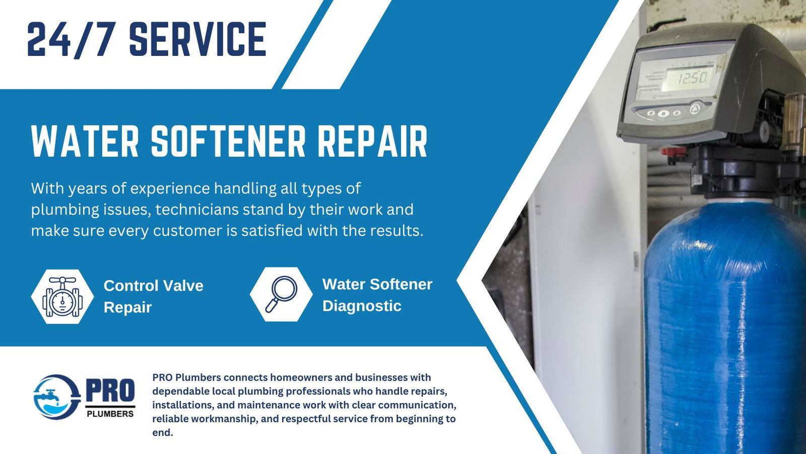Water softener repair in Glendale, CA